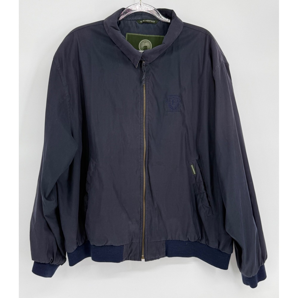 Vintage Weatherproof Garment Company‎ Mens Navy Blue Full Zip Jacket Sz XXL